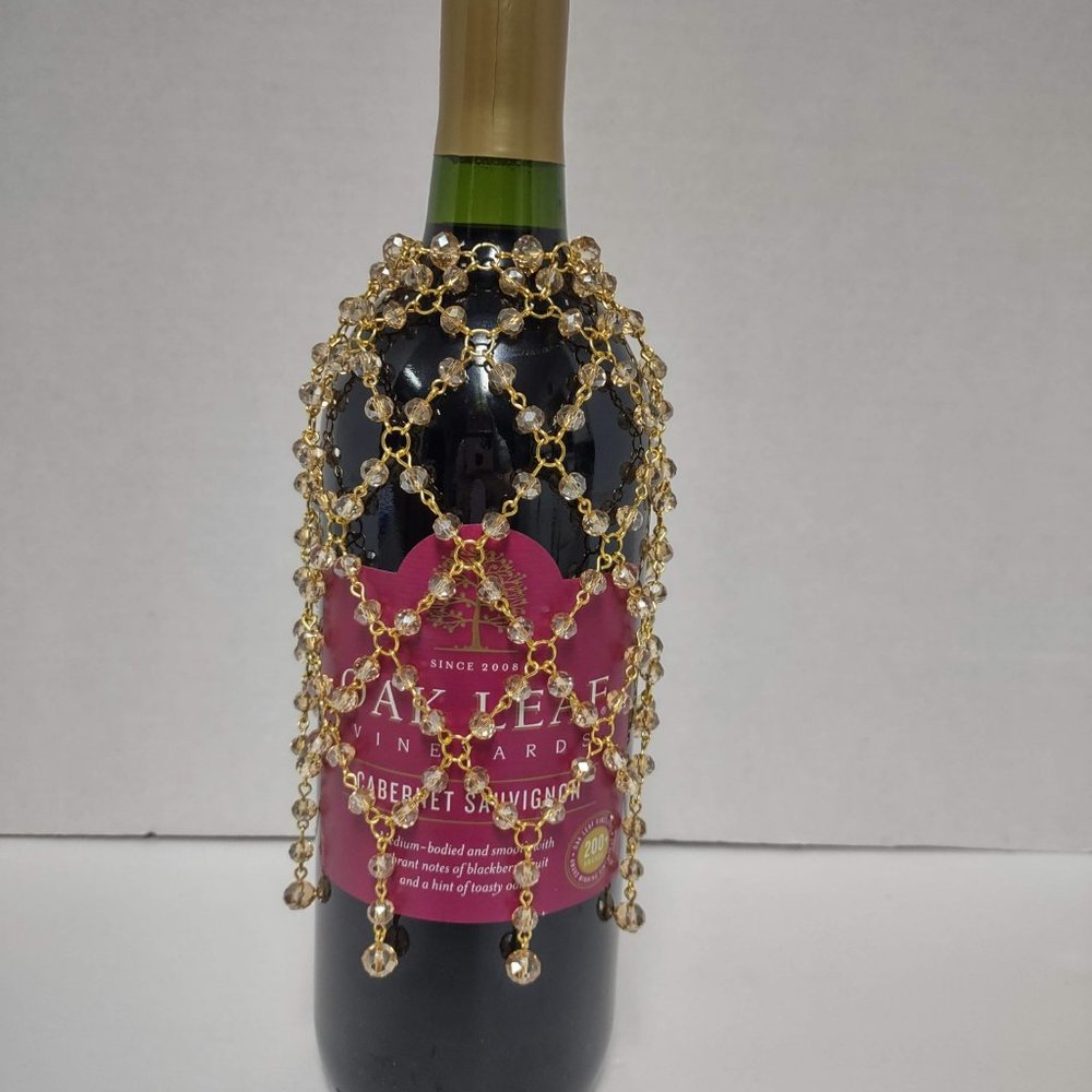 Hand Crafted Gold Wine or Champagne Cover